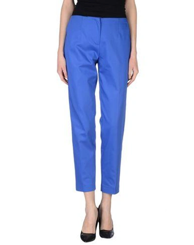 Les Copains Casual Pants In Bright Blue