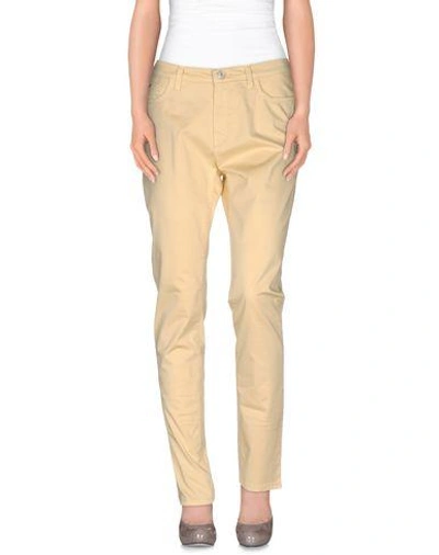 Trussardi Jeans Casual Pants In Light Yellow