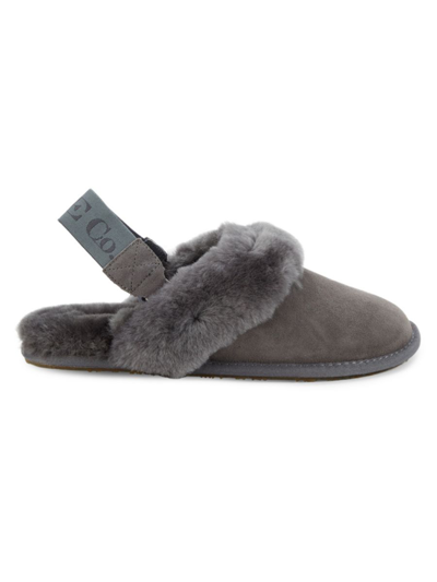 Australia Luxe Collective Shearling Slingback Slippers In Grey