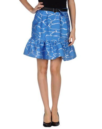 Jc De Castelbajac Knee Length Skirt In Azure