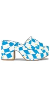 Larroude Larroudé Miso Platform Sandals In Blue