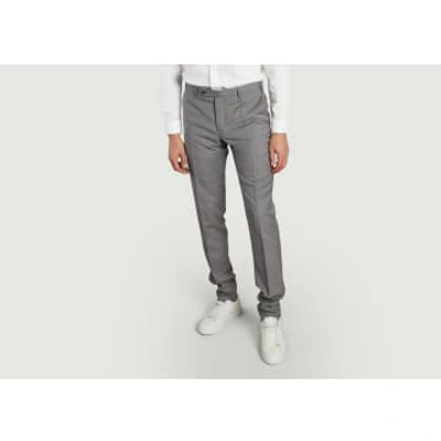 Incotex Slowear Teknosartorial Tropical Wool 130`s Slim Fit Trousers In Light Grey