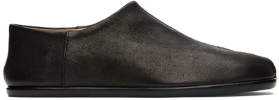 Maison Margiela Tabi Leather Slipper In Black