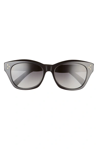 Celine Mini Triomphe 55mm Round Sunglasses In Black