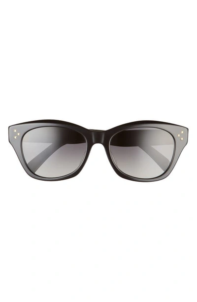 CELINE Oval-frame silver-tone and acetate sunglasses