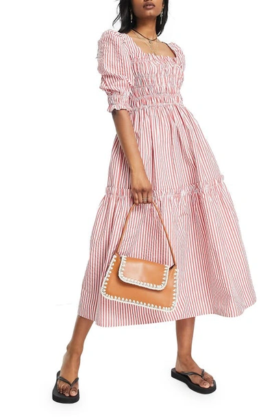 white print midi dress Petal and Pup Women's Camellia Midi Dress