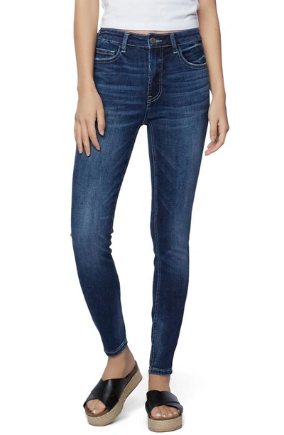 Hint Of Blu High Waist Skinny Leg Jeans In Ocean Blue