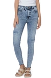 Hint Of Blu High Waist Skinny Leg Jeans In Sand Blue