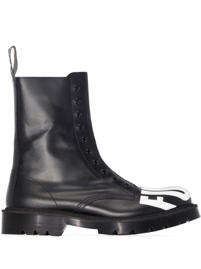 Vetements Black Leather Ankle Boots Nd Vtmnts Uomo 43 | ModeSens