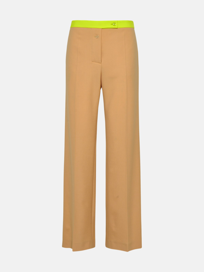 Off-white Beige Wool Blend Active Trousers In Brown