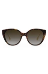 Fendi Baguette Cat Eye Sunglasses In Coloured Havana