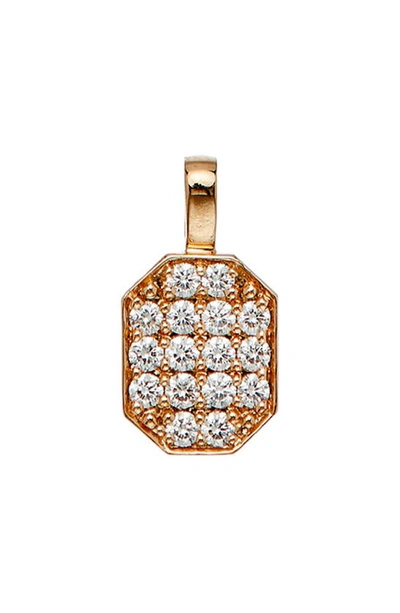 Sethi Couture Small Pav� Diamond Tag Pendant In 18k Rg