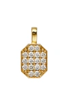 Sethi Couture Small Pav� Diamond Tag Pendant In 18k Yg