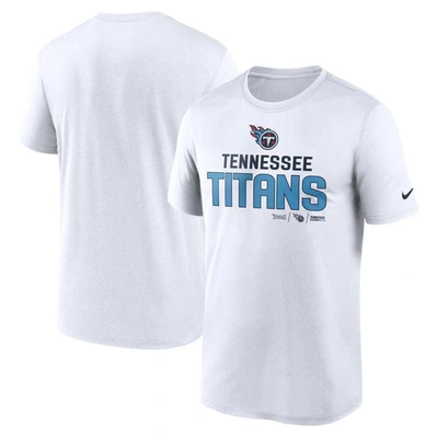 Nike Men's Dri-fit Community Legend (nfl Tennessee Titans) T-shirt In White
