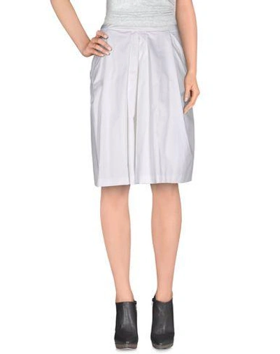 Tru Trussardi Knee Length Skirt In White