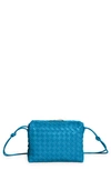 Bottega Veneta Large Loop Intrecciato Leather Shoulder Bag In Blueprint-gold