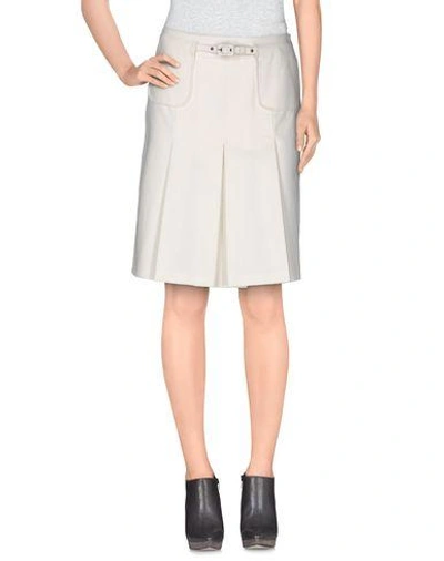 Maurizio Pecoraro Knee Length Skirt In White