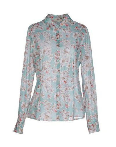 Scervino Street Floral Shirts & Blouses In Light Green