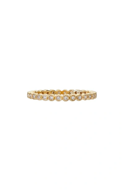 Sethi Couture Mini Bezel Diamond Band Ring In 18k Yg