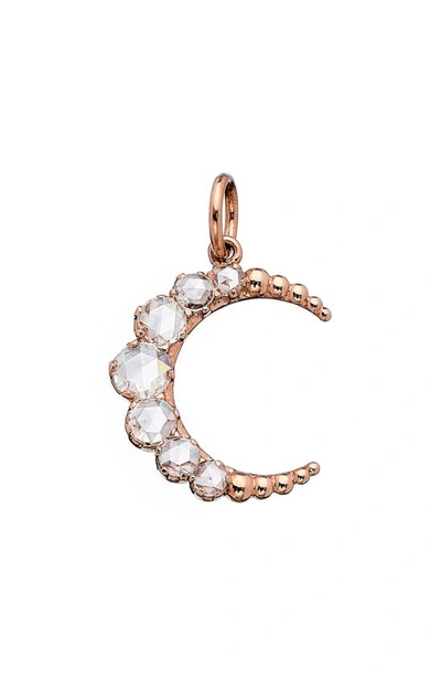 Sethi Couture Large Crescent Pendant In 18k Rg