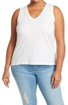 Madewell Whisper V-neck Tank Top In Optic White