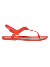 Coach Natalee Jelly Slingback Thong Sandals In Red