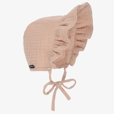 Elodie Babies' Girls Dusky Pink Cotton Bonnet