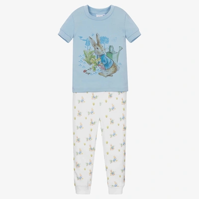 Peter Rabbit By Childrensalon Blue & White Cotton Pyjamas