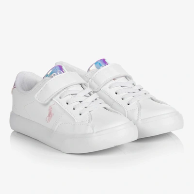 Polo Ralph Lauren Kids' Girls White Velcro Trainers