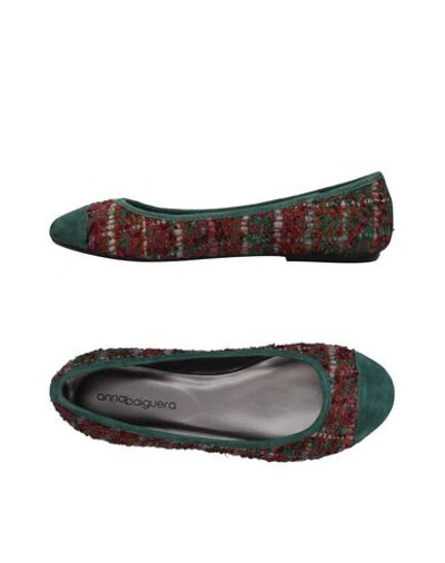 Anna Baiguera Ballet Flats In Green