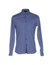 Aquascutum Checked Shirt In Blue