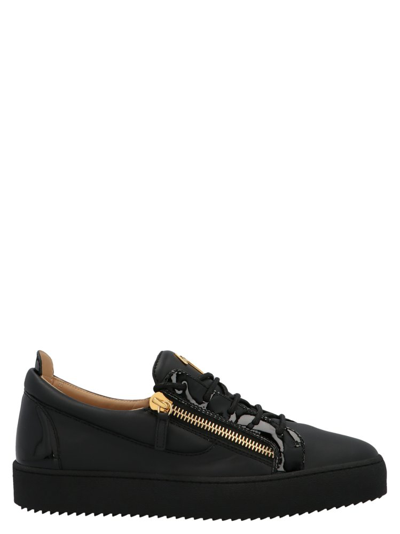 Giuseppe Zanotti Design Men's  Black Leather Trainers