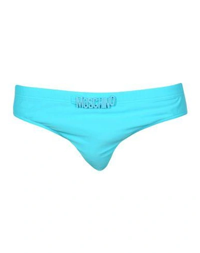 Moschino Swim Swim Briefs In Turquoise