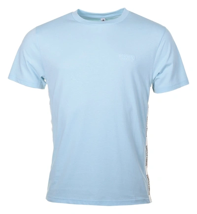 Moschino Underwear Side Taped T Shirt Sky Blue