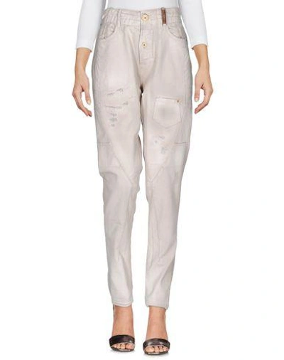 High Denim Pants In Dove Grey