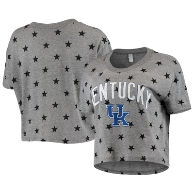 Alternative Apparel Grey Kentucky Wildcats Headliner Stars Cropped Tri-blend T-shirt