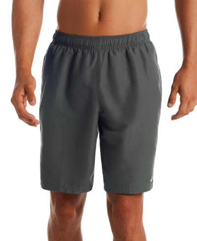 Nike Men's Essential Lap Solid 9" Swim Trunks In Iron Grey