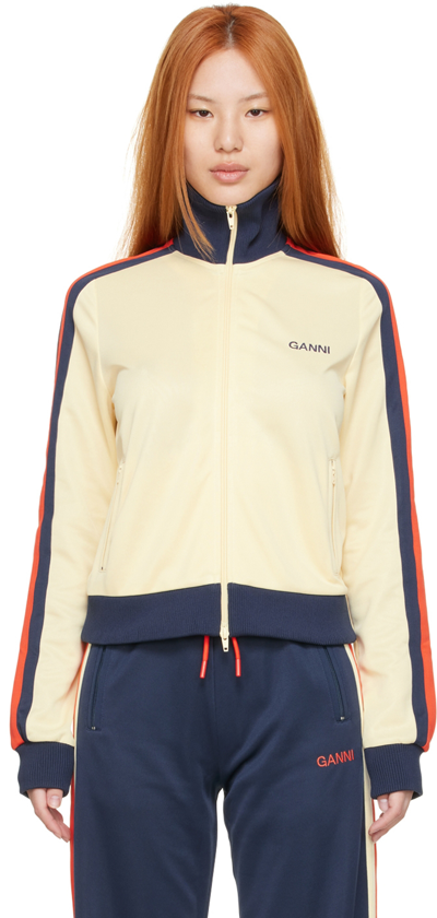 Ganni Off-white Recycled Polyester Sweater