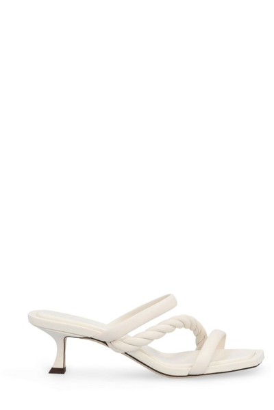 Jimmy Choo Diosa 50 Braided Leather Sandals In White