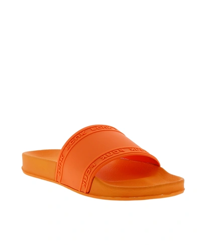French Connection Men's Fitch Slip On Slide Sandals Men's Shoes In Orange