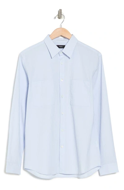 Theory Irving Regular Fit Button Down Shirt In Olympic
