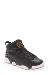 Jordan Kids' Nike  6 Rings High Top Sneaker In Black/ Red/ White/ Yellow