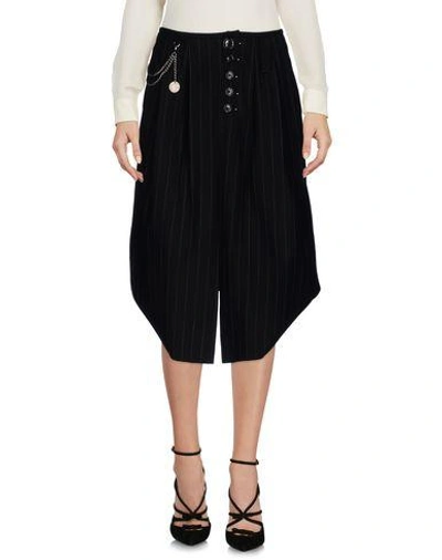 High 3/4 Length Skirts In Black