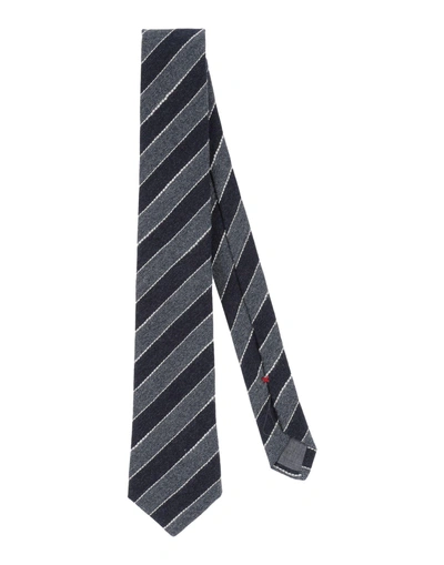 Brunello Cucinelli Tie In Steel Grey