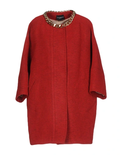 Atos Lombardini Coat In Red