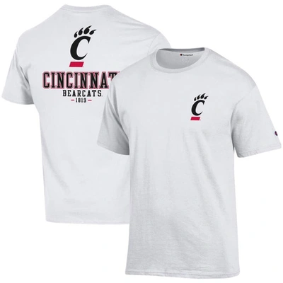Champion White Cincinnati Bearcats Stack 2-hit T-shirt
