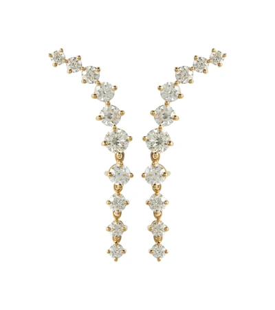 Melissa Kaye Aria Dagger Mini 18kt Gold Earrings With Diamonds In Yg