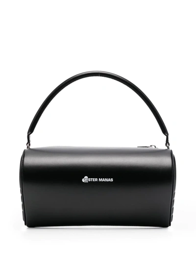 Ester Manas Logo-embossed Shoulder Bag In Black