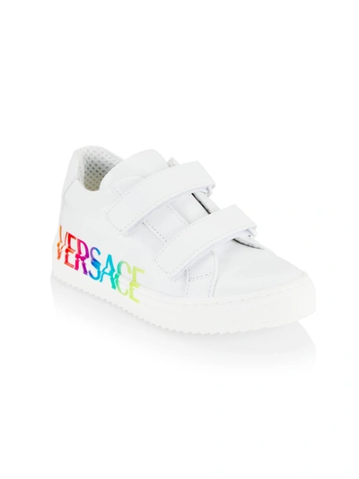 Versace Baby's & Little Kid's Logo Strap Sneakers In White Multi | ModeSens