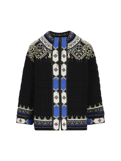 Etro Jacquard Jersey Quilted Jacket In Black